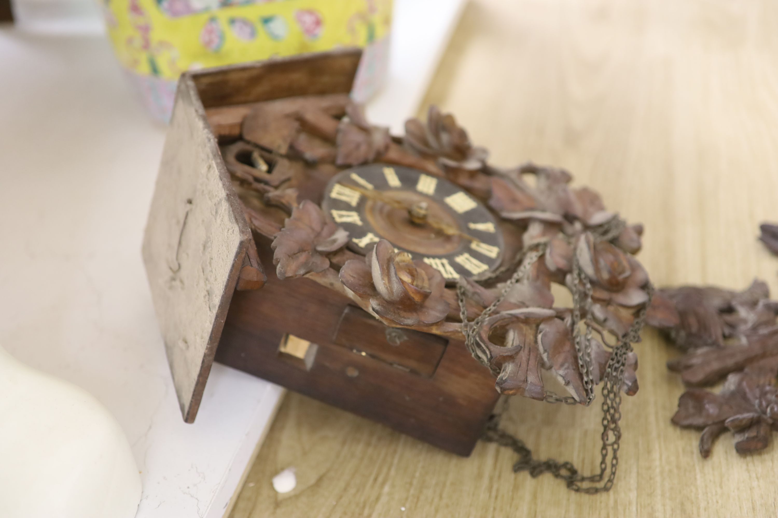 A Black Forest cuckoo wall clock, late 19th century